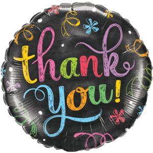 Chalkboard Colourful Thank You  Balloon in a Box