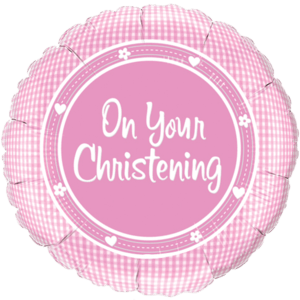 Pink On Your Christening Balloon in a Box