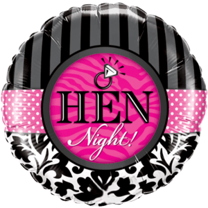 Hen Night Stripes and Spots Balloon in a Box