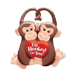 Hooked On You Monkey Balloon in a Box