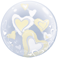 White & Ivory Floating Bubble balloon