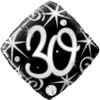 30th Black Diamond Birthday Balloon Balloon in a Box Small Image