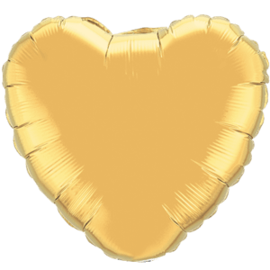 18" Golden Heart Balloon in a Box