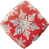 Red Diamond Holographic Snowflake balloon