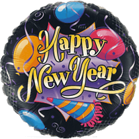 Three Balloons Happy New Year balloon