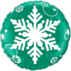 Green Snowflake Balloon in a Box Small Image