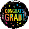 Congrats Grad Ombre Dots Balloon in a Box Small Image